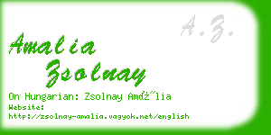 amalia zsolnay business card